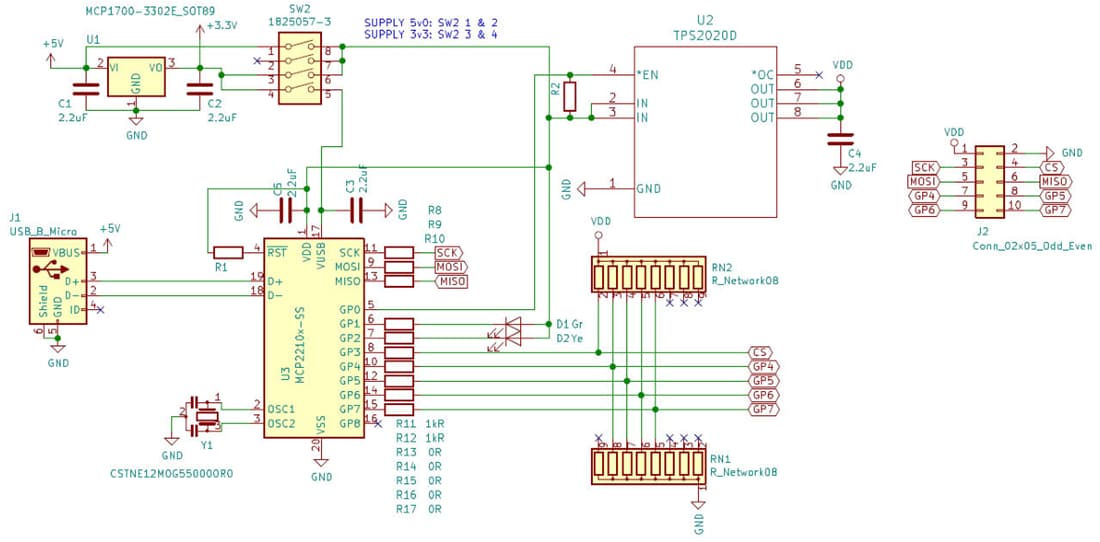 Schematic - Broadcom HEDS-9930 (E2/E2L) SPI Programming Kits